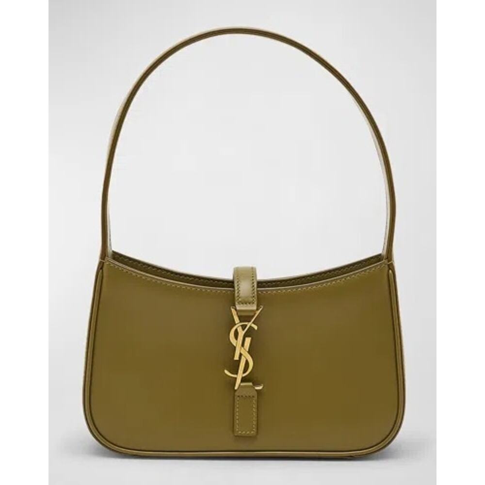 Saint Laurent Le 5 À 7 Mini YSL Shoulder Bag Smooth Leather Vert Olive | NWT